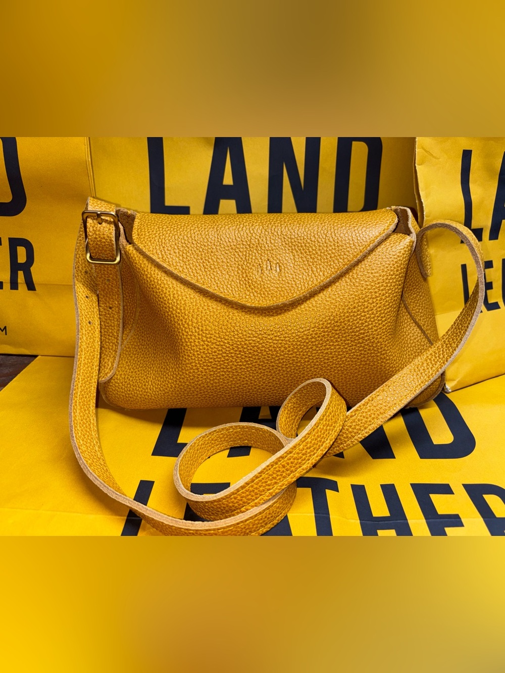 PORTLAND LEATHER NERUDA CROSSBODY BAG - SUNSHINE - SMALL